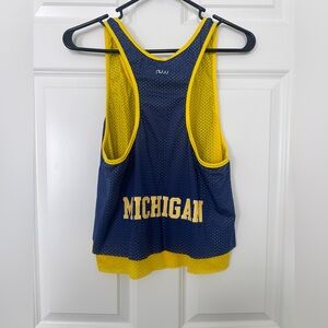 Michigan Wolverines Crop Tank Top Jersey